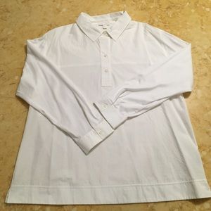 COS White Cotton & Jersey Shirt.  Gently Used.  Excellent Condition. Size M.